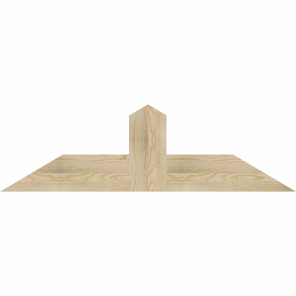 Ekena Millwork Portland Rough Sawn Timber Gable Bracket, Douglas Fir, 48"W x 14"H x 2"D x 6"F, 7/12 Pitch GBW048X14X0206POR00RDF - main